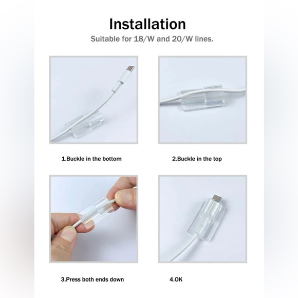 Flower Decor Phone Cable Protector - Picture 3 of 3